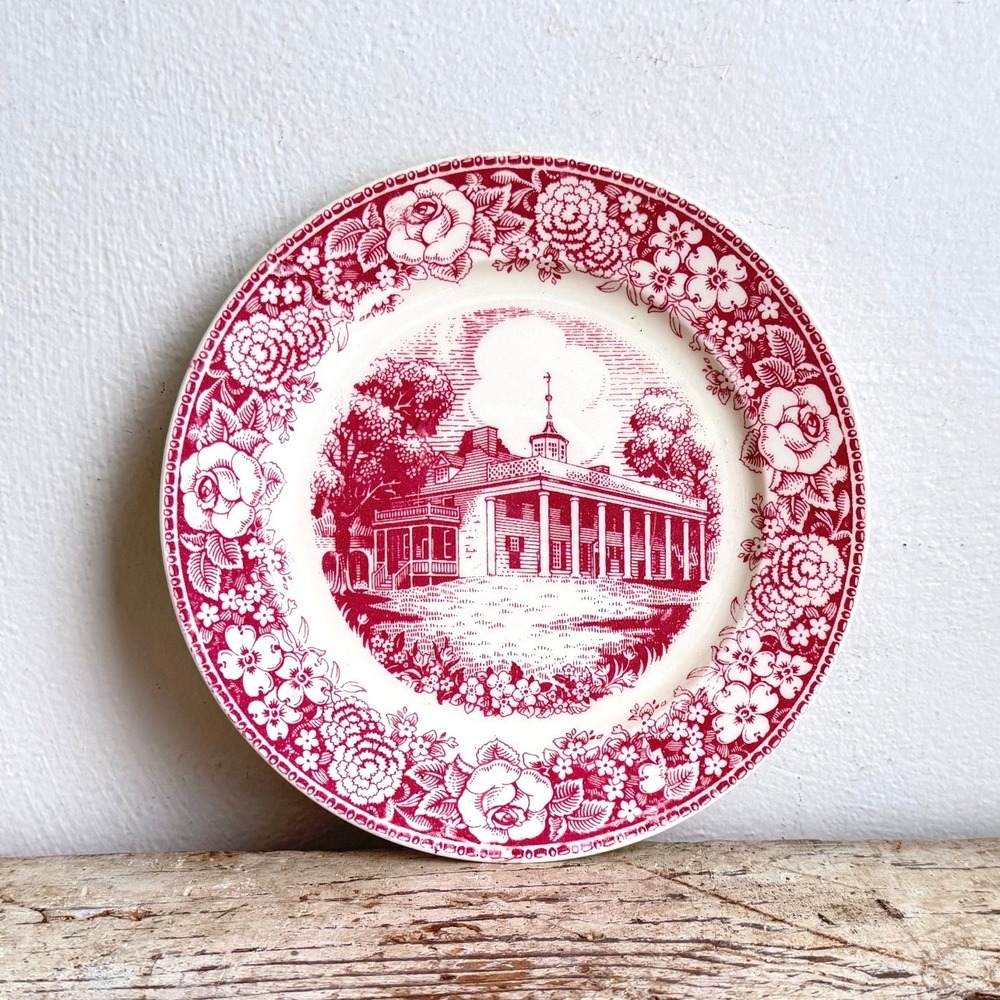 Vintage Homer Laughlin Early American Homes Mt Vernon Plate 9.25" CSGE